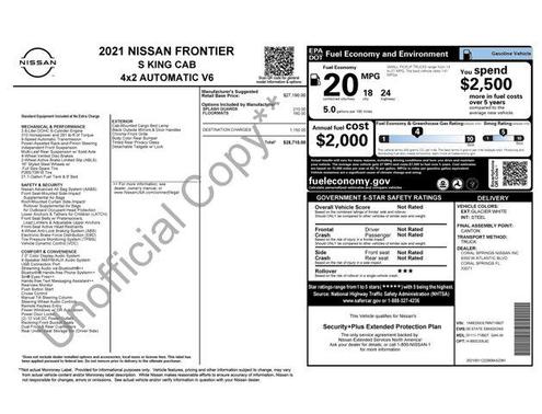 2021 Nissan Frontier S