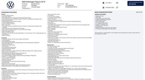 2020 Volkswagen Tiguan 2.0T S 4MOTION