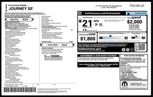 2019 Dodge Journey SE