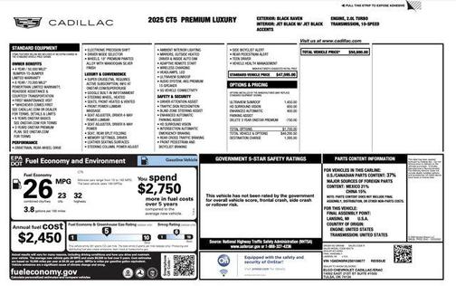 2025 Cadillac CT5 Premium Luxury RWD