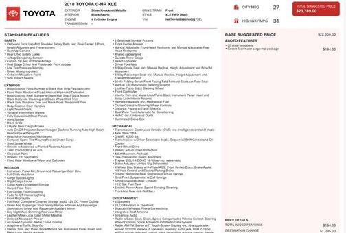 2018 Toyota C-HR XLE