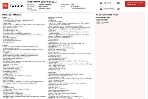 2022 Toyota Camry SE