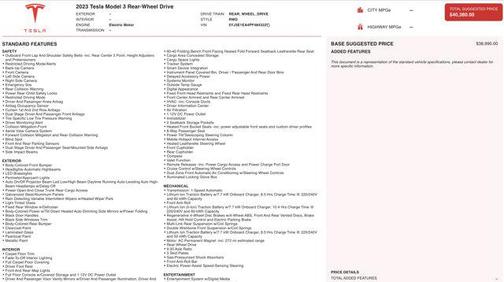 2023 Tesla Model 3 Standard Range