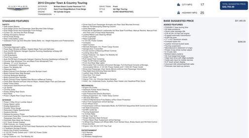 2015 Chrysler Town & Country Touring