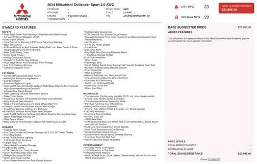 2024 Mitsubishi Outlander Sport 2.0 ES