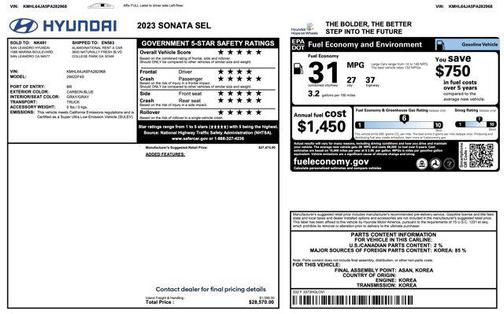 2023 Hyundai SONATA SEL