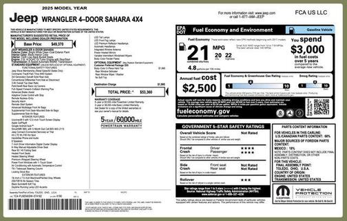 2025 Jeep Wrangler 4-Door Sahara 4x4