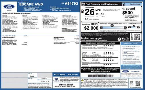 2025 Ford Escape ST-Line Select