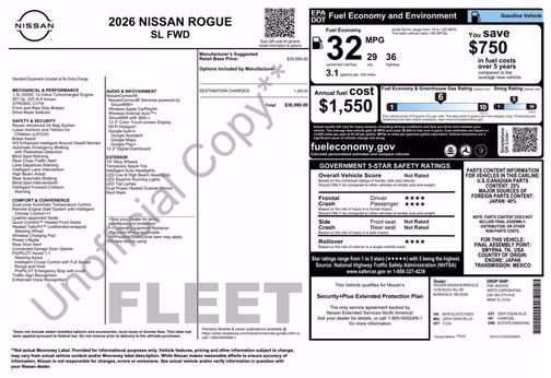 Deep Ocean Blue Pearl 2026 Nissan Rogue SL