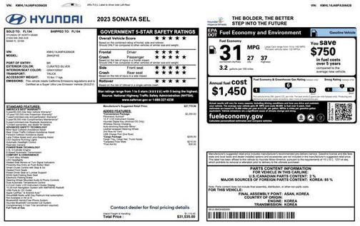 2023 Hyundai SONATA SEL