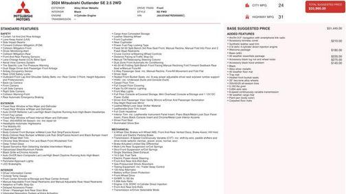 2024 Mitsubishi Outlander SE 2.5 2WD