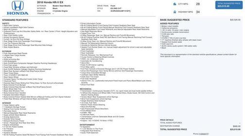 2018 Honda HR-V EX