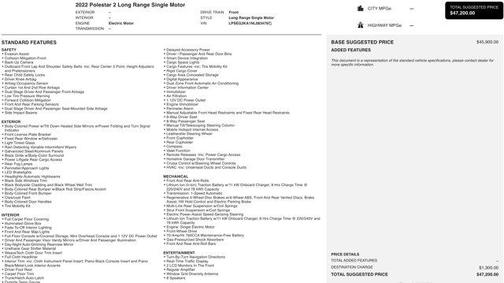 2022 Polestar 2 Long Range Single Motor