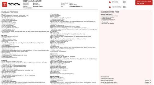 2022 Toyota Corolla LE