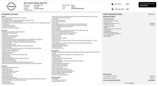 2017 Nissan Rogue Sport SV