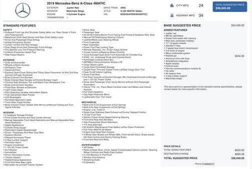 2019 Mercedes-Benz A-Class 4MATIC