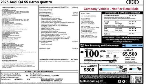 2025 Audi Q4 e-tron Prestige 55 quattro