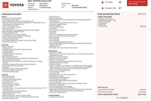 2021 Toyota Venza LE