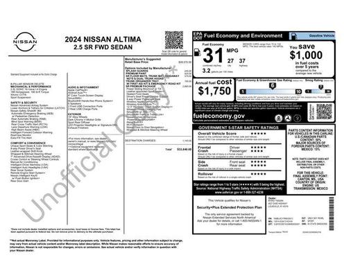 2024 Nissan Altima SR FWD