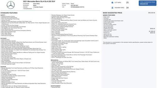 2021 Mercedes-Benz GLA 250 Base 4MATIC