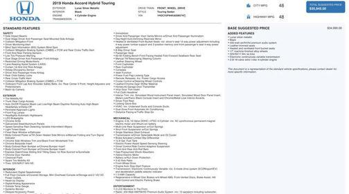 2019 Honda Accord Hybrid Touring