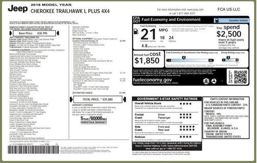 2018 Jeep Cherokee Trailhawk