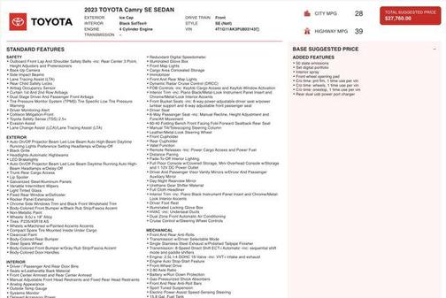 2023 Toyota Camry SE