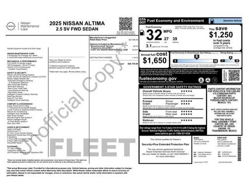 2025 Nissan Altima SV FWD