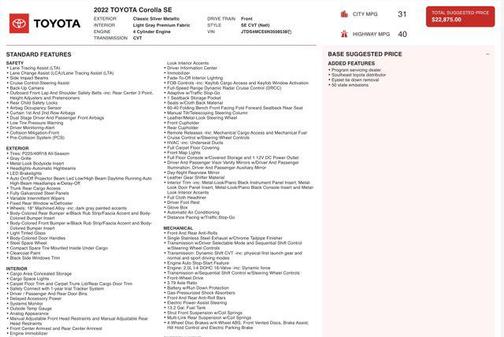 2022 Toyota Corolla SE