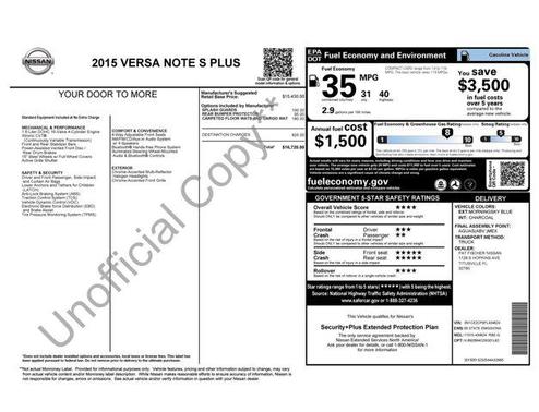 2015 Nissan Versa Note S Plus