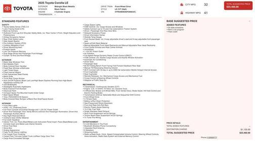 2025 Toyota Corolla LE