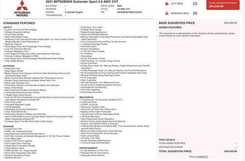 2021 Mitsubishi Outlander Sport SE