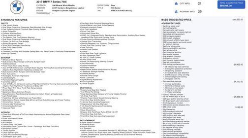 2017 BMW 740 740i