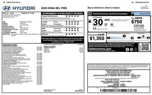 2020 Hyundai KONA SEL