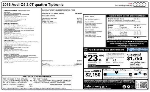 2016 Audi Q5 2.0T Premium