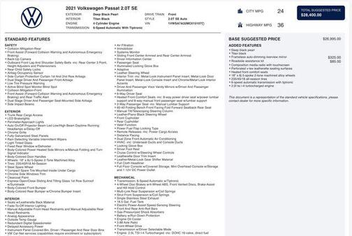 2021 Volkswagen Passat 2.0T SE