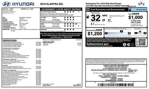 Galactic Gray 2019 Hyundai ELANTRA SEL