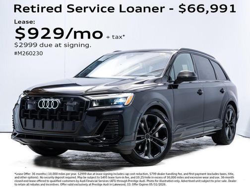 Mythos Black Metallic 2026 Audi Q7 55 Premium Plus
