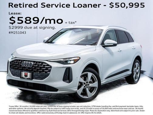 Glacier White Metallic 2025 Audi Q5 Premium Plus TFSI quattro S tronic