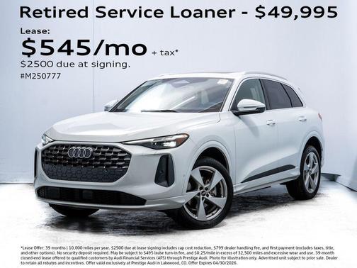 Glacier White Metallic 2025 Audi Q5 Premium Plus TFSI quattro S tronic