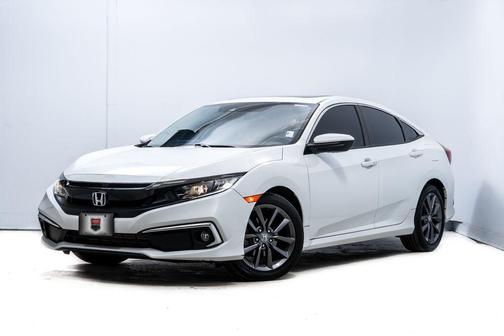 Platinum White Pearl 2021 Honda Civic EX-L