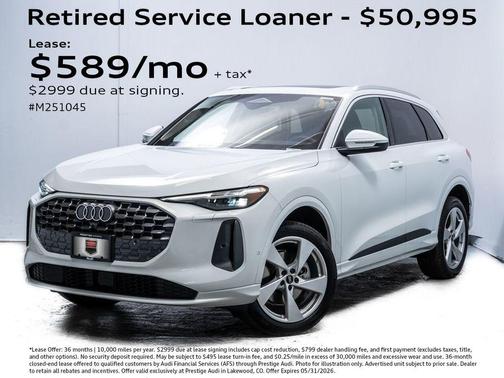 Glacier White Metallic 2025 Audi Q5 Premium Plus TFSI quattro S tronic