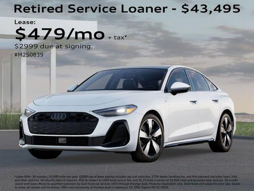 Glacier White Metallic 2025 Audi A5 Premium TFSI quattro S tronic