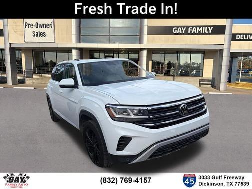 Pure White 2022 Volkswagen Atlas 2.0T SE w/Technology