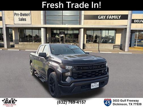 Dark Ash Metallic 2023 Chevrolet Silverado 1500 Custom
