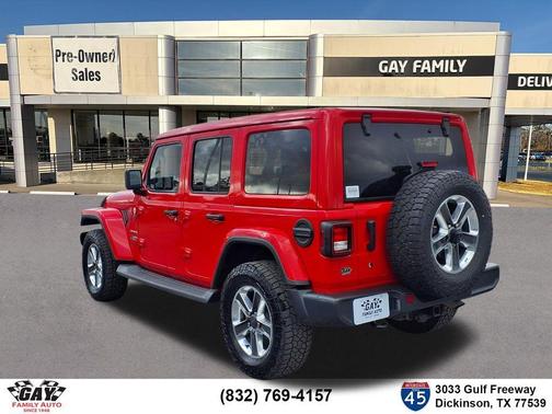 Red 2018 Jeep Wrangler Unlimited Sahara