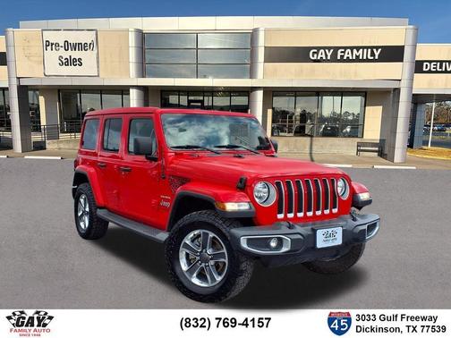Red 2018 Jeep Wrangler Unlimited Sahara