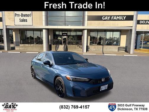 Blue 2025 Honda Civic Sport