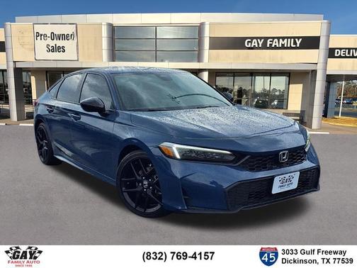 Blue 2025 Honda Civic Sport