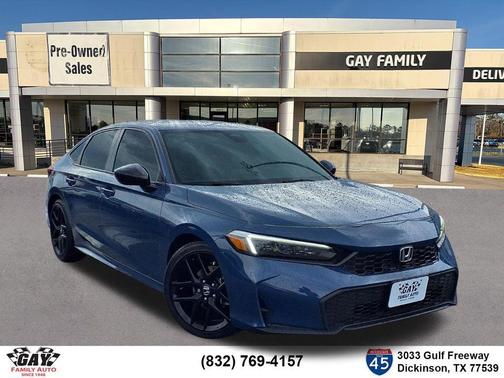 Blue 2025 Honda Civic Sport